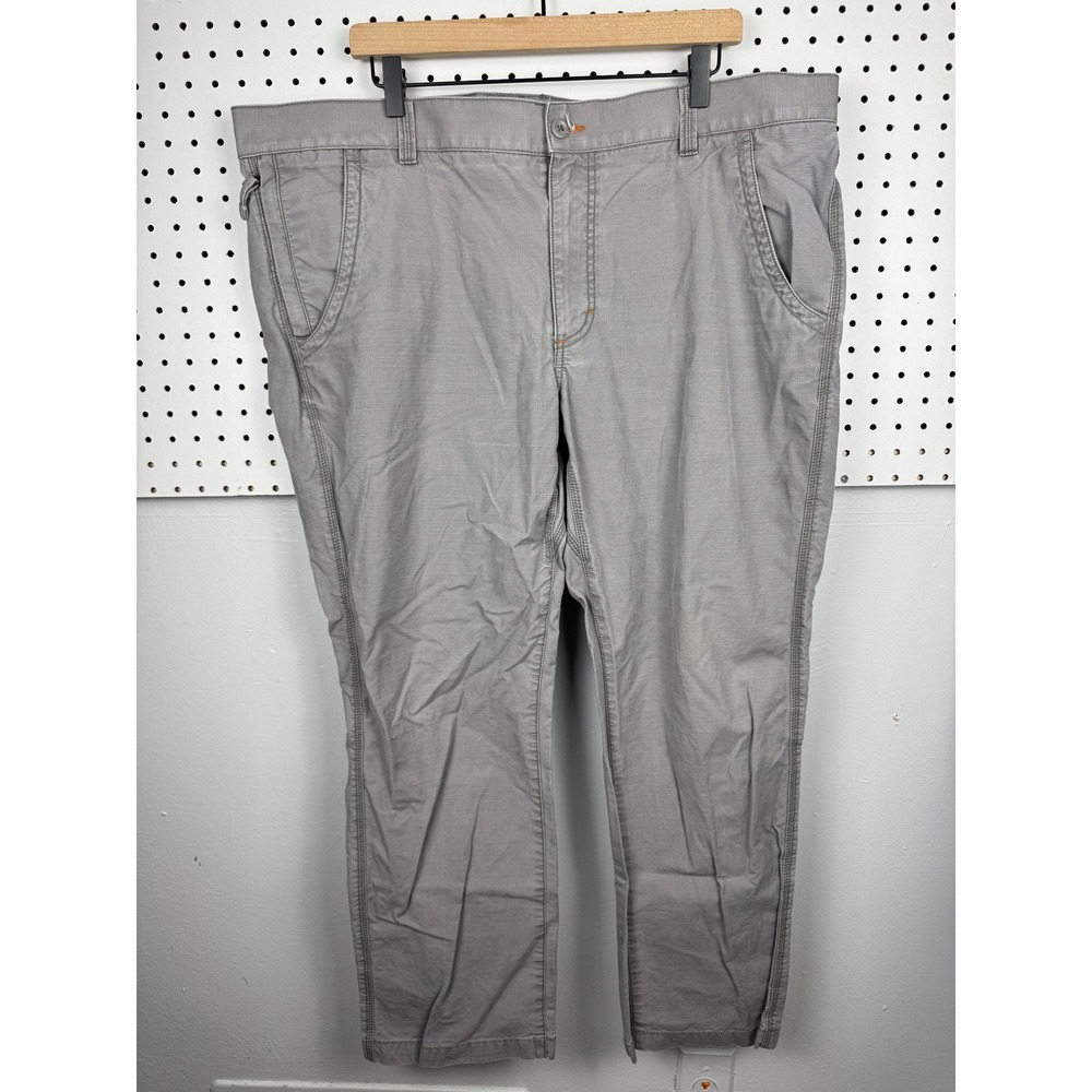 LL Bean Mens 42x30‎ Standard Fit Gray Cotton Chino Pants 509447 Zipper Pocket